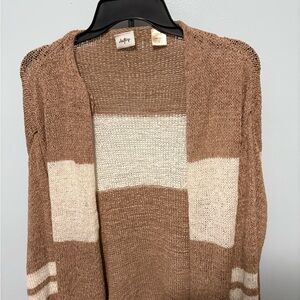 Daytrip Tan and Cream Cardigan